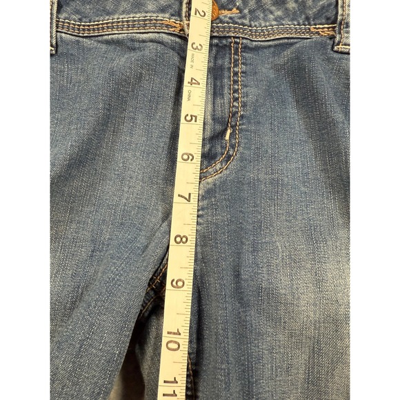 Vanity Wide Leg Bootcut Jeans Blue Medium Wash 32 Waist Stretch Boho Y2K Flare - Picture 11 of 17